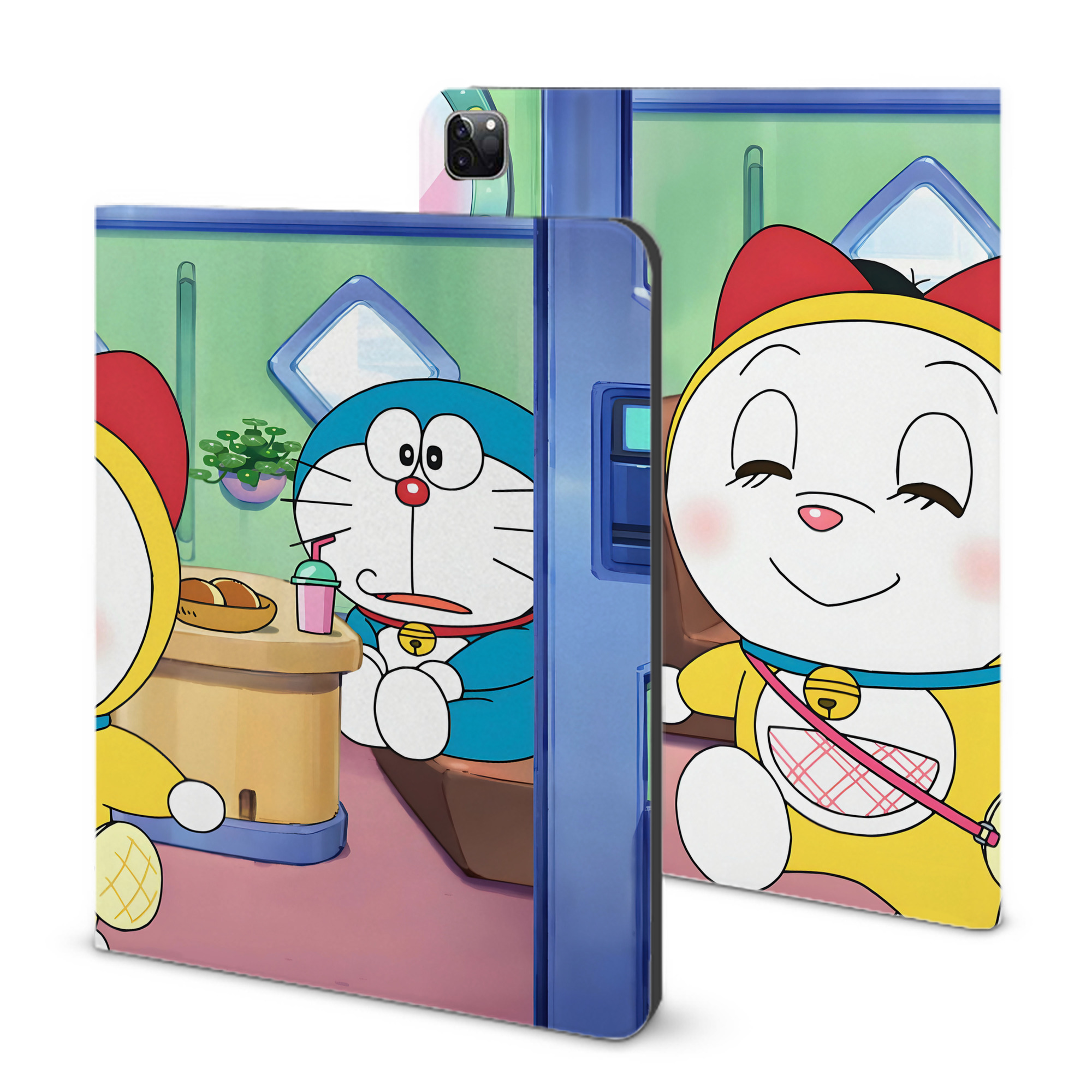 （画像用） ドラえもん Doraemon IPad ケース ブック型 PUレザー TPU 耐衝撃 軽量 薄型 ペン収納なし 全面保護 IPad 各モデル対応